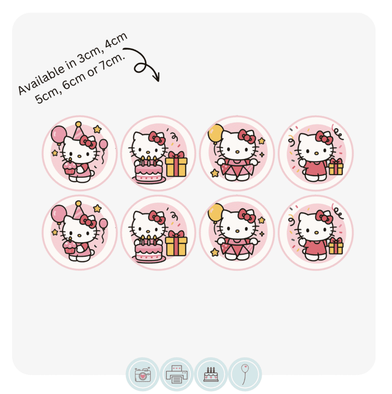 Hello Kitty Party | Cupcake Toppers